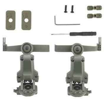 Кронштейн FMA ARC Adapter для навушників PELTOR ComTac на тактичний шолом | Олива 9c7-4i0 фото