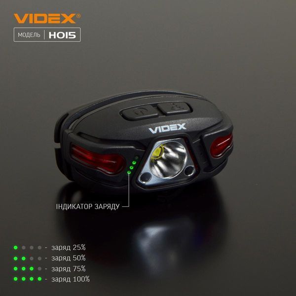 Налобний світлодіодний ліхтарик VIDEX VLF-H015 330Lm 5000K 643-a72 фото