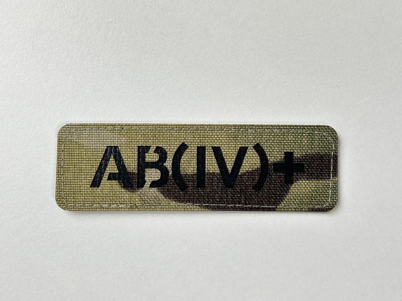 Патч Abrams Група Крові AB (IV) + Black I Multicam b64-0c9 фото