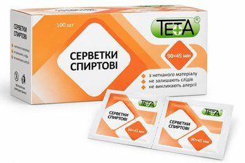 Серветка спиртова Teta стерильна 90&times;45 мм (1 шт.) c36-a83 фото