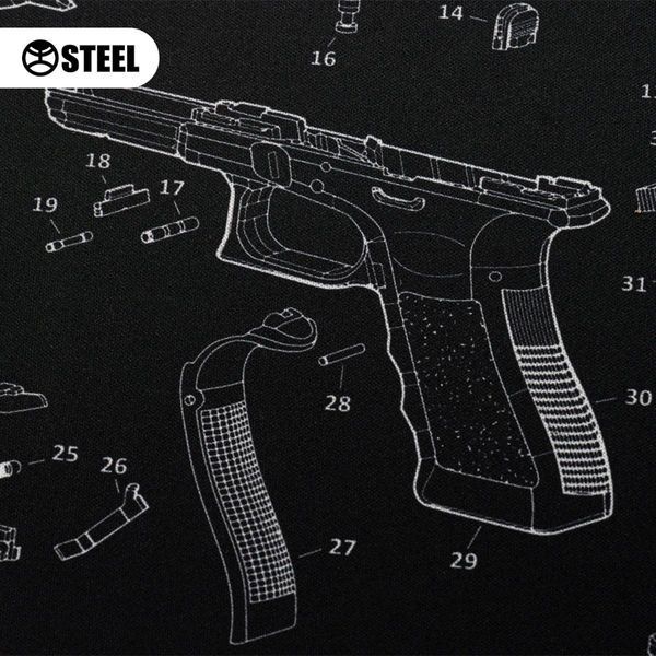 Килимок STEEL для чищення зброї Glock Gen 4 з вибух-схемою i33-437 фото