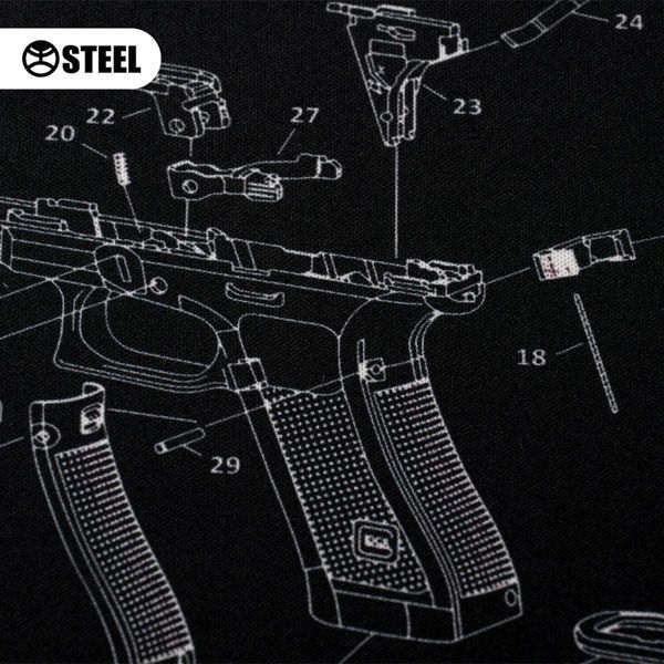 Килимок STEEL для чищення зброї Glock Gen 5 з вибух-схемою cba-i11 фото