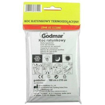 Термоковдра ізотермічна Godmar (рятувальна) 160х210см iac-078 фото