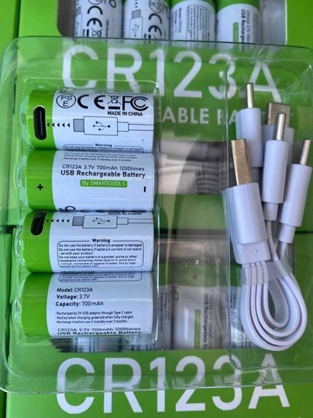 Акумулятор Pujimax CR123A (16340) 3.7V 700 мА&middot;год USB Type-C, Green 893-b4i фото